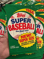 1984 Topps Super Baseball Sealed Pack Jumbo Oversized MLB Card - ONE PACK picture