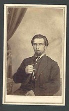 Ca 1865 CIVIL WAR ERA CARTE DE VISITE W/REVENUE STAMP ON BACK PRISTINE SEE INFO picture