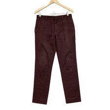 COS Pants Mens 30x30 Red Burgundy Chino Slim Fit Cotton Casual Pockets Autumn picture