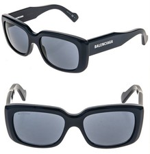 BALENCIAGA BB0072S AUTHENTIC PARIS Navy Blue 0072 Rectangular Unisex Sunglasses picture