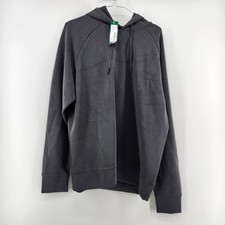 01.Algo Men's Dark Grey Large Performaluxe Relaxed Fit Commuter Hoodie NWT picture