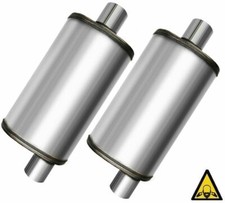 Two Performance Offset Center Universal Muffler 2.5