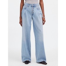 Madewell Superwide-Leg Button Front Jeans Cather Wash Size 28 picture
