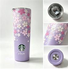 Starbucks Purple Sakura Falling Petals Insulated Stainless Steel Tumbler Cup picture
