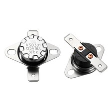 2 Pcs KSD301 Thermostat 30°C/86°F Snap Disc Temperature Switch Bakelite picture