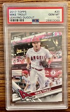 2017 Topps Mike Trout Leaving Dugout #20 PSA 10 GEM MINT picture