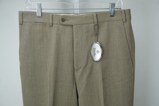 Zanella Sartoriale Rhys 100% Wool Brown Woven Dress Pants Sz 48 NEW picture