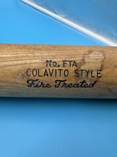 VINTAGE HANNA BATRITE COLAVITO NO FTA FIRE TREATED NORTHERN ASH BASEBALL BAT 36” picture