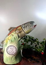 Vintage 1976 Jim Beam Trout Fish Decanter Wisconsin Fishing Hall Of Fame picture