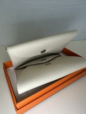 BNIB Hermes Calvi Card Holder Epsom Craie picture