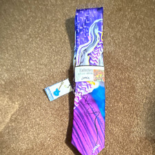 J. Garcia Woven Silk Tie - Collectors Limited Edition Abstract Purple Blue picture