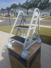 Uline 3 Step Rolling Ladder, H969 picture