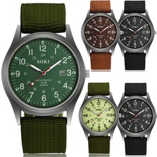 Men's Military Army Quartz Watch Nylon Luminous Japanese Movement 24H 4 Colors picture