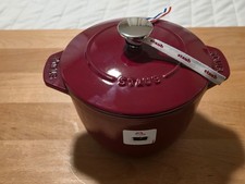 STAUD Cast Iron 1.5 qt, Petite French Oven, Cherry. picture