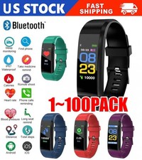 USA Sports Fitness Tracker Watch Heart Rate Blood Pleasure Activity Monitor Lot picture