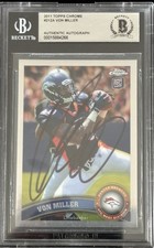 Von Miller Signed 2011 Topps Chrome Rookie Card BAS Slabbed Autograph🏈 picture