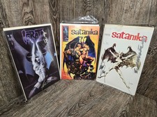 Verotik Satanika Comic Book Lot Signed By Glenn Danzig Set Of 3 picture