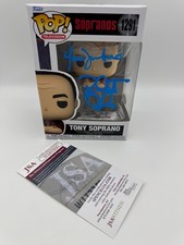 Robert Iler & Jamie-Lynn Sigler Signed Tony Soprano Funko Pop 1291 JSA HBO TV picture