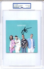 Weezer Signed Autographed CD Cover “Weezer (Teal Album)” PSA/DNA Authenticated picture