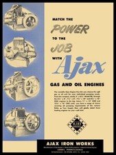 1953 Ajax Iron Works Engines Corry, PA NEW Sign 24x30