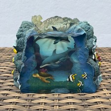 Dakin Wyland Life in the Sea Dolphin Turtle Ocean Sculpture Figurine 2000 picture