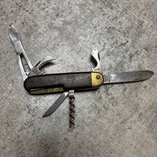 Vintage Solingen Germany INOX Multi Tool Pocket Knife Corkscrew Scissors picture