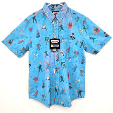 RSVLTS x Marvel Spider-Man After School KUNUFLEX Button Up Shirt Mens Medium NWT picture