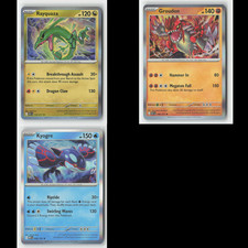 Kyogre Rayquaza Groudon Weather Trio Holo Rares 3x Pokemon Card Set picture
