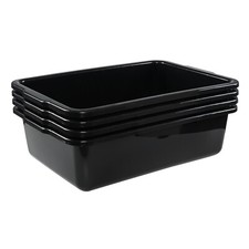 35 L Plastic Large Commercial Bus Tubs, 4-Pack Utility Tote Bus Box Restaurant picture