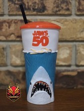 Jaws 50th Anniversary Gripper Cup NEW Sealed 2025 Gripper 32oz Great White Shark picture