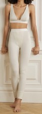NWT SKIMS Women’s Thermal ribbed Cotton Blend leggings Bone Cozy Lounge sz M picture