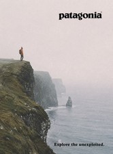 Patagonia Explore the Unexploited Coastal Cliff Adventure Poster picture