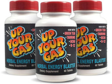3 Pack- Up Your Gas: 60 TABLETS (180 total) Herbal Energy Blast,  picture