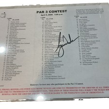 Masters Tiger Woods Signed Autographed Par 3 Group Player Pairings W/COA🏌🏾🔥 picture