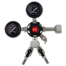 Kegco LHU52-2 Elite Series Dual Gauge Two Product CO2 Draft Beer Regulator picture