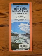 BUFFALO ROCHESTER NIAGARA FALLS NY CITY VICINITY  SERIES ROAD TOUR MAP NEW 2021 picture