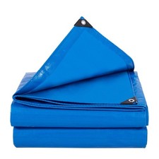 Heavy Duty Blue Poly Tarp Waterproof Outdoor Cover Multiple Sizes 100 GSM picture