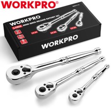WORKPRO 3PCS Ratchet Set 1/4