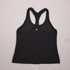 Lululemon Tank Top Womens 6 Black Scoop Neck Racerback Athletic Yoga Gym Workout picture