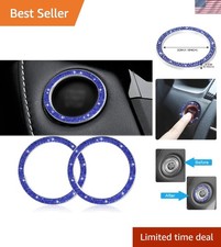 2pcs Dazzling Rhinestone Car Engine Button Covers - Bling Interior Accessories picture