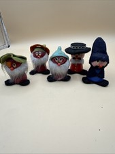 Vintage 1970s Kellogg's Cereal Little People Wood Felt Elf Gnome Figures Lot picture