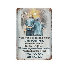 VIOFLOW Vintage Metal Tin Sign to My Wife Couple Gift from Signs-6 picture