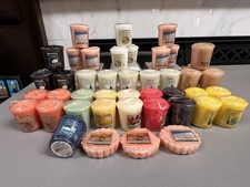 (41)Large Lot Of Vintage Yankee Candle Votives + (3) Wax Melts RARE/HTF/DISC picture