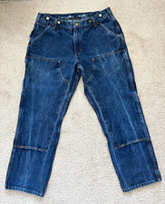 Carhartt Men’s Relaxed Fit Carpenter Jeans - Blue Denim Wash picture