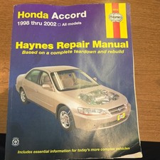 HAYNES REPAIR MANUAL 42014 HONDA ACCORD 1998-2002 ALL MODELS SERVICE REPAIR picture