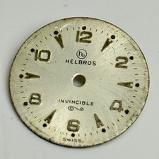 Vintage Helbros Invincible Watch Movement & Dial Caliber 71H 7 Jewels Parts Repa picture