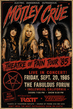 1985 MOTLEY CRUE CONCERT POSTER WALL ART PRINT INGLEWOOD CALIFORNIA SIZE 11X17in picture