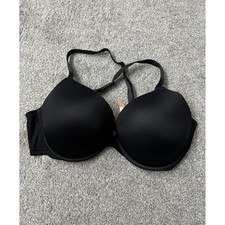 Victoria's Secret PINK Black Underwire Bra 36DD Adjustable Straps picture