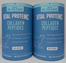 Vital Proteins Collagen Peptides Dietary Supplement Powder 24 oz Lot of 2 48oz picture