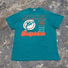 Vintage Russell Athletic Miami Dolphins NFL T-Shirt Teal picture